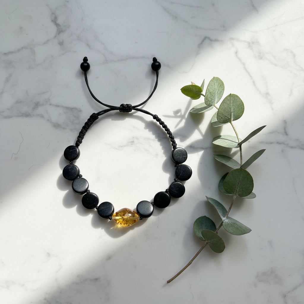 PULSERA ONIX BALON AMBAR