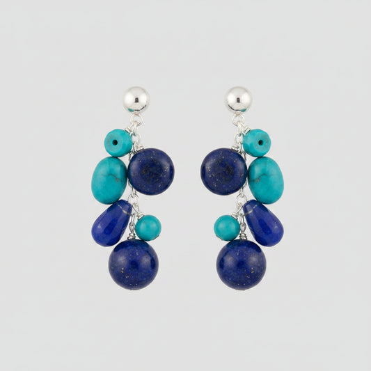 ARETE RACIMO TURQUESA