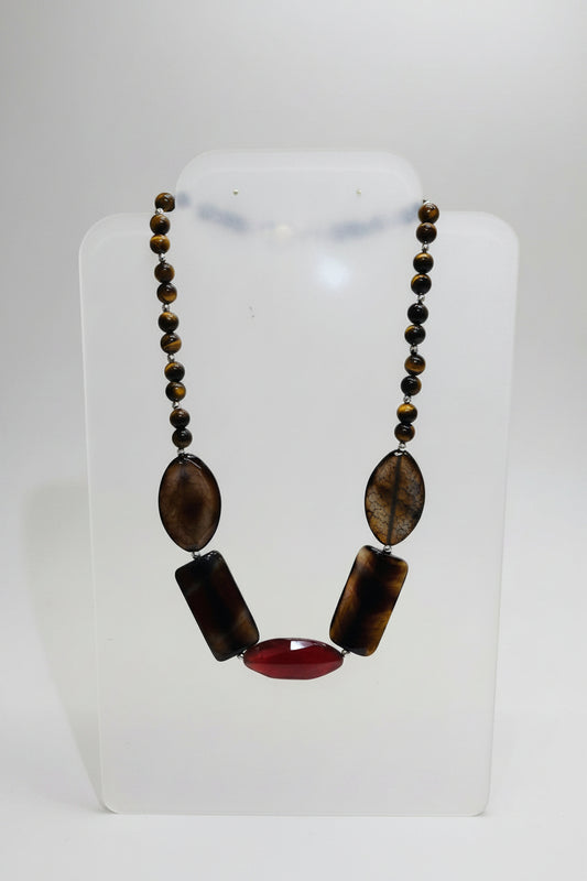 COLLAR OJO DE TIGRE-AGATA