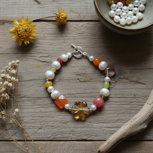 PULSERA FLOR AMBAR CANDY