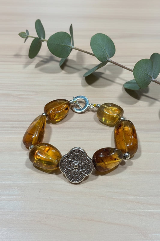 PULSERA TREBOL BROCHE