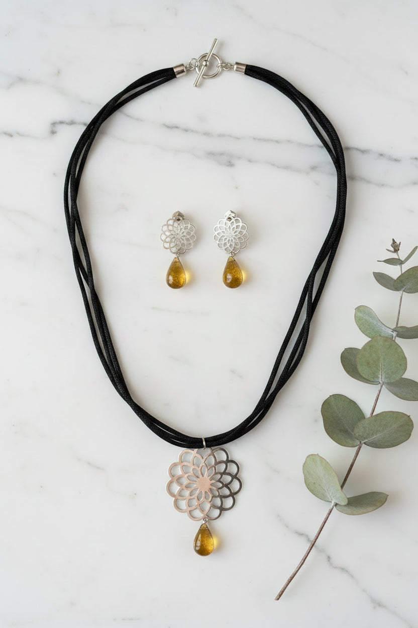 AMBER CHRYSANTHEMUM SET