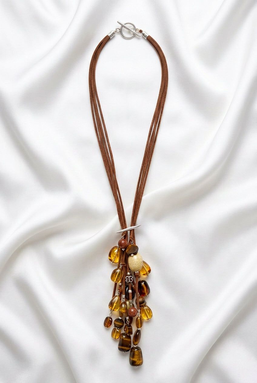 COLLAR OJO DE TIGRE CASCADA