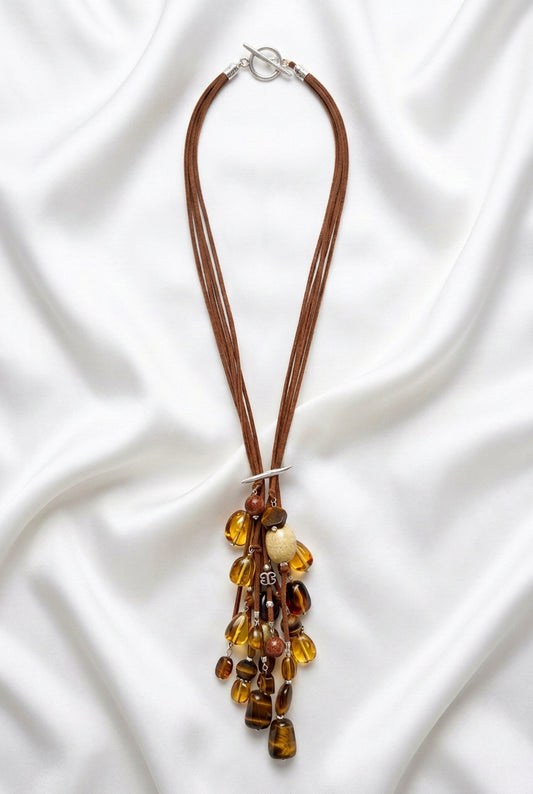 COLLAR OJO DE TIGRE CASCADA