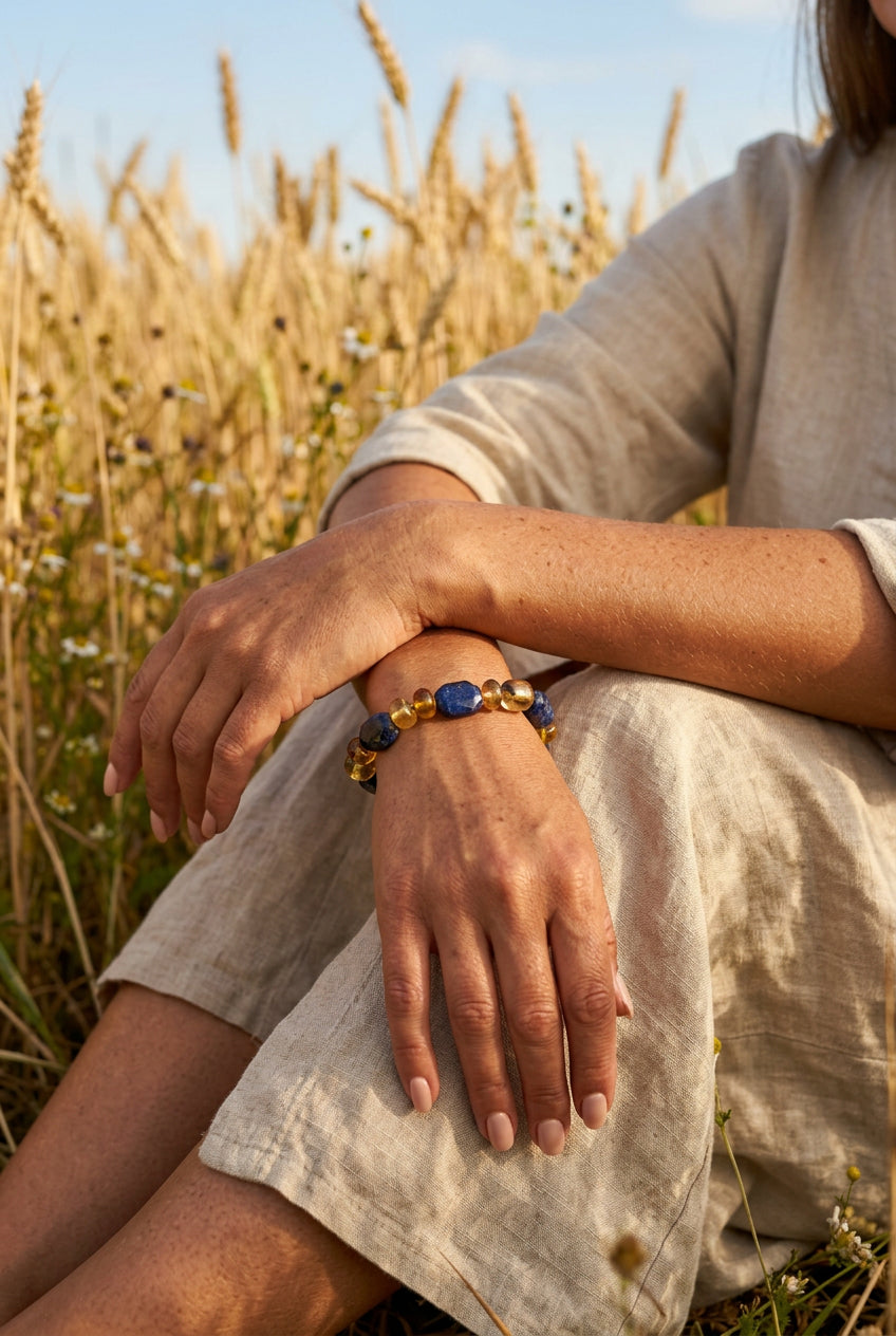 PULSERA AMBAR LAPISLAZULI