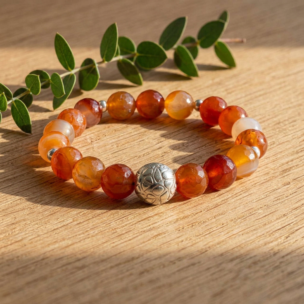 PULSERA CORNALINA GLOBO