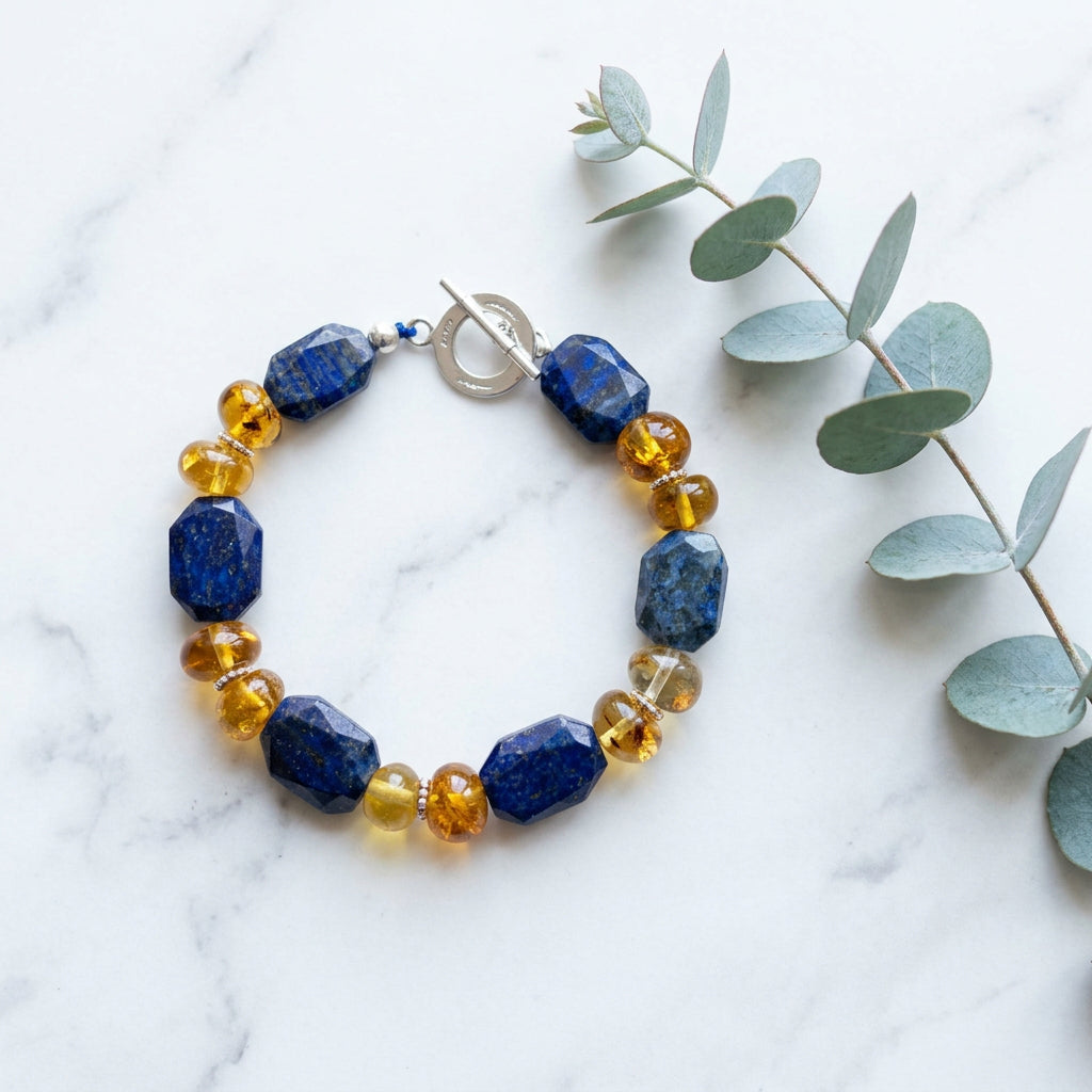 PULSERA AMBAR LAPISLAZULI