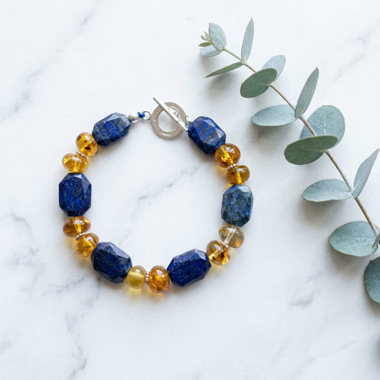 PULSERA AMBAR LAPISLAZULI