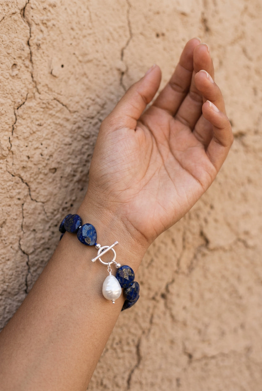 PULSERA LAPISLAZULI PERLA MABESHE