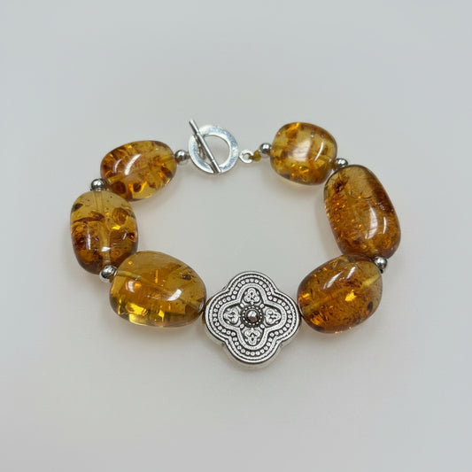 PULSERA TREBOL BROCHE