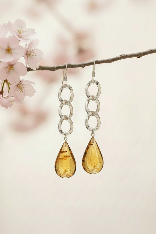 ARETE CADENA XL ALMENDRA